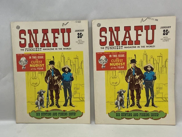 LOT! Snafu Humor Magazine | 1955-1956 | Stan Lee | All 3 Issues | Complete 9