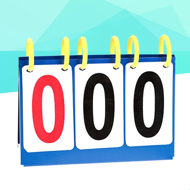 Tableau De Score Portable 4 Chiffres - Compteur Basket-Ball Tennis De Table Flip Scoreboard