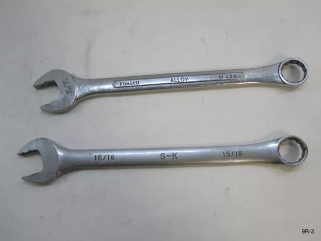 SK 15/16" Combination Wrenches 88230 12 Point Made in the USA Pack of 2