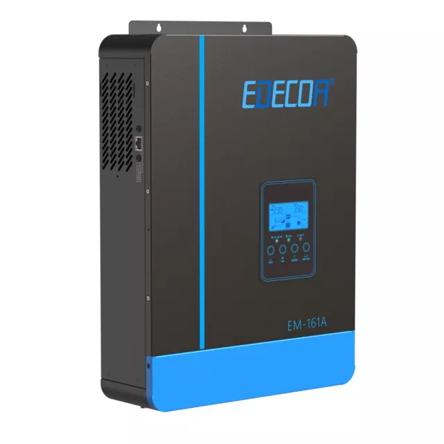 EDECOA 1600W 12V Solar Wechselrichter Hybrid MPPT 80A 55-450V APP WIFI(Optional)