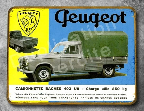 Plaque Publicitaire Vintage Peugeot 103 SP – Métal Émaillé – Déco Mobylette