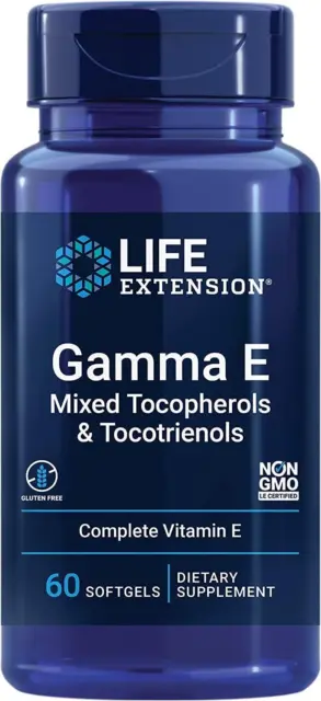 Life Extension Gamma E Mixed Tocopherols Tocotrienols 60 Softgels Antioxidant