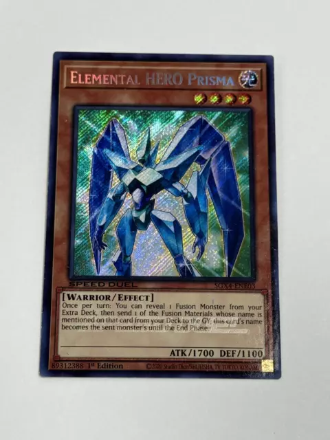 Yugioh! LP Elemental HERO Prisma - SGX4-ENE03 - Secret Rare - 1st Edition Lightl