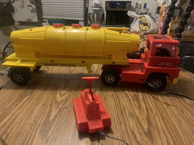 vintage topper Toys Johnny Express semi truck and tanker trailer