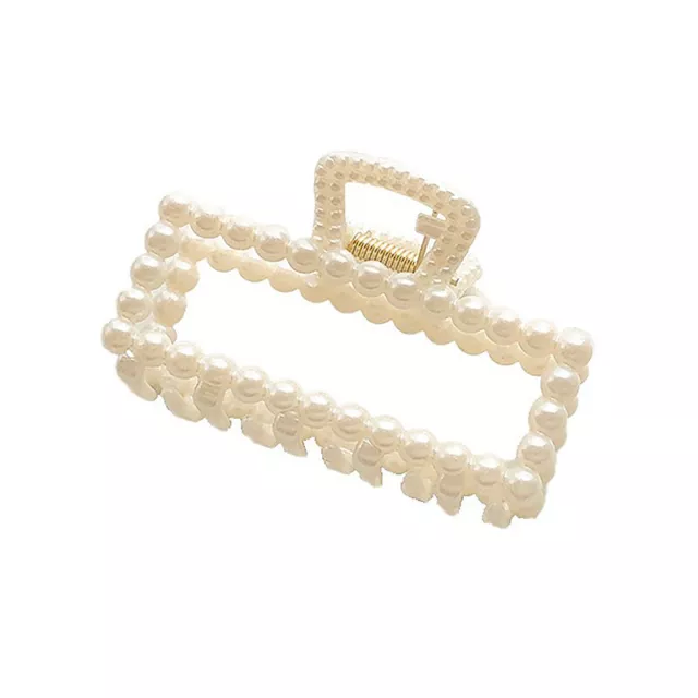 Elegant Imitation Pearl Hair Claw Clips For Women Fashion Shark Clip Headwear