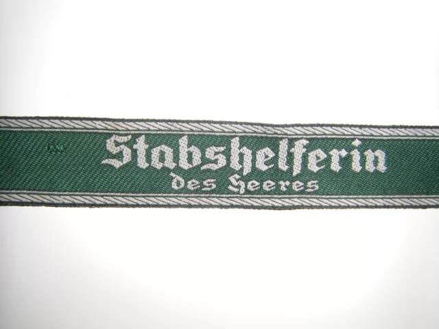 Ärmelband Wehrmacht WK2 - WW2 - Stabshelferin des Heeres - original, vintage