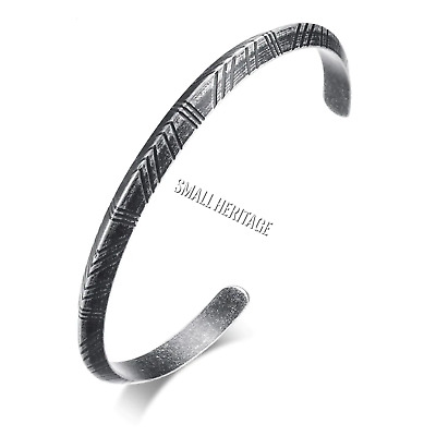 Men Women Viking Cuff Bracelet Bangle Stainless Steel Norse Ancient Style