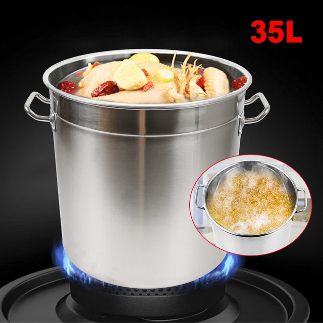 Neu 35 Liter Gastronomie Kochtopf Kochtopf Suppentopf Mit Edelstahl Deckel