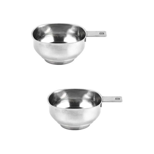 2 piezas embudo de salsa de soja enlatado colador de metal de gran diámetro acero inoxidable