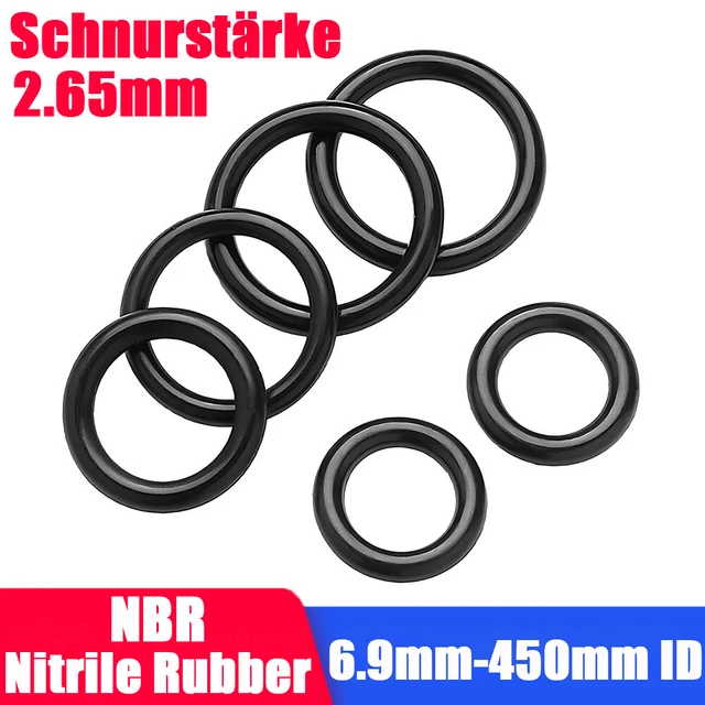 O-Ring Oring spessore cavo 2,65 mm NBR 70 anello ShoreA guarnizione anello di tenuta 6,9-450 mm