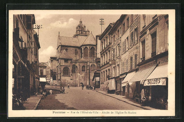 CPA Pontoise, Rue de l´Hôtel-deVille, Abside de l´Eglise St-Maclou