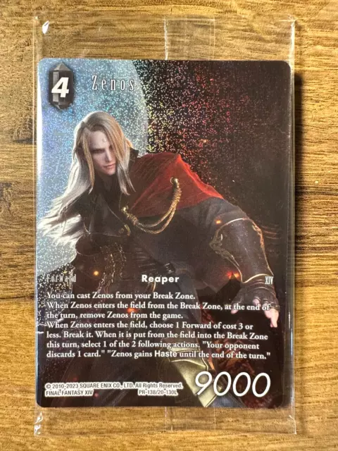 Final Fantasy TCG Opus 20 XX Dawn of Heroes - Zenos PR-138/20-130L FULL ART FOIL