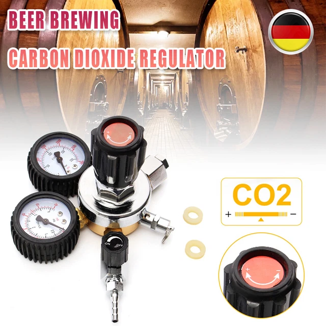 CO2 DRUCKMINDERER DUAL Manometer W21.8 R134A A/C Druckregler Bier