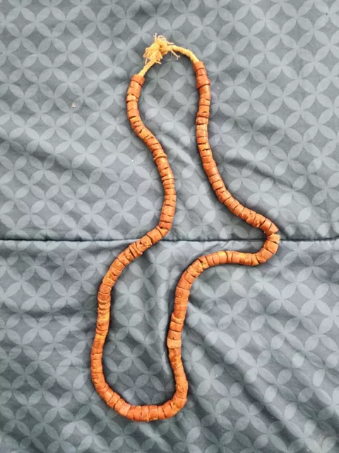 1800's Orange Trade Beads Single Strand