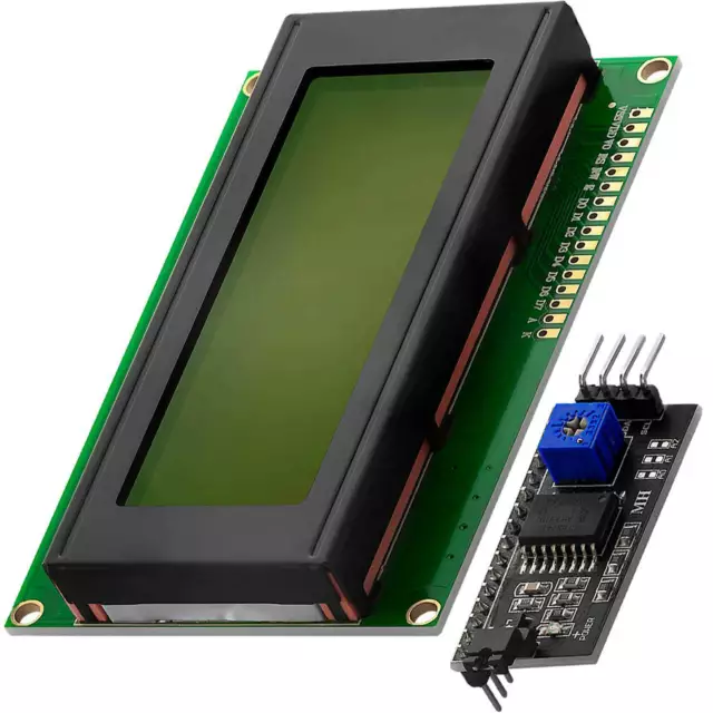 HD44780 LCD Grün Display 4x20 Zeichen 2004 Arduino Modul I2C IIC Schnittstelle D