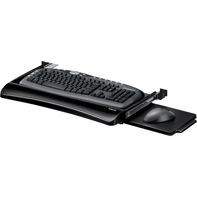 Underdesk Keybrd Tray, 20-1/8"x7-3/4" , BK/Silver