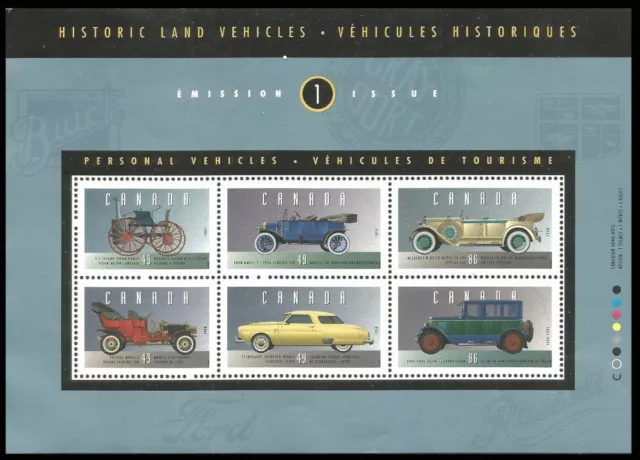 Canada # 1490 Historic Vehicles - 1 souvenir sheet MNH **