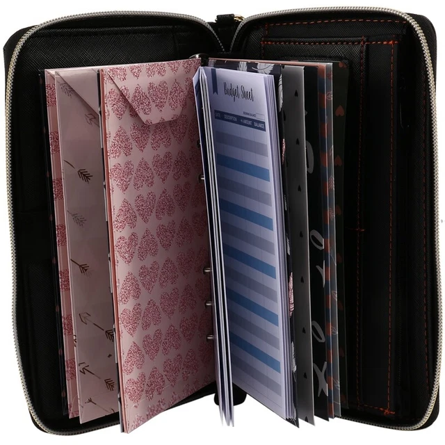 Organizer Brieftasche,Mit UmschläGen & Budget BläTtern,Kompakt Budget Plane R1E1