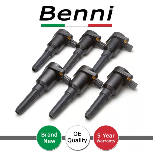 Benni 6x Pencil Ignition Coil Packs Fits Jaguar XJ (X300) 3.2 - 5 YEAR WARRANTY