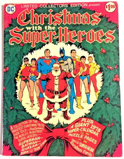 DC Comics~CHRISTMAS WITH THE SUPER-HEROES~1975~Limited Collectors Edition~ FN+