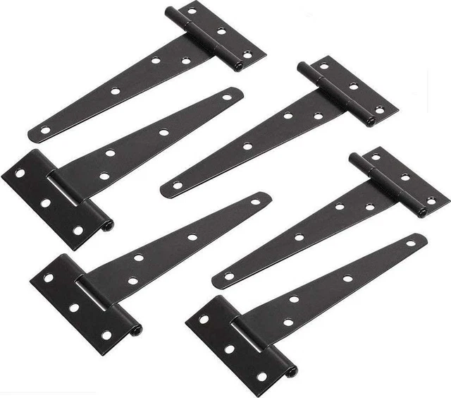 TamBee 5inch Light Duty T-Strap Hinge Gate Strap Hinge Door Barn Gates Hinges