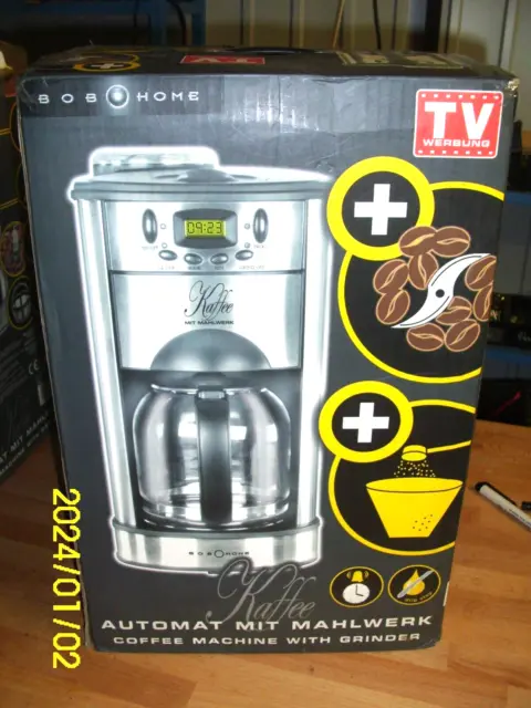 Filterkaffeemaschine mit Mahlwerk u.Dauerfilter  12 Tassen (B-Ware  Retoure)