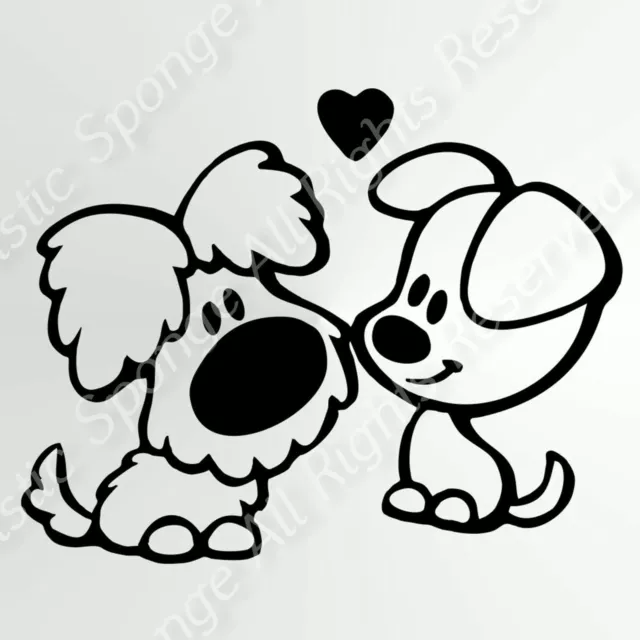 Two cute puppies Reusable Stencil A3 A4 A5  Wall Decor Art Dog Animal / Kids157