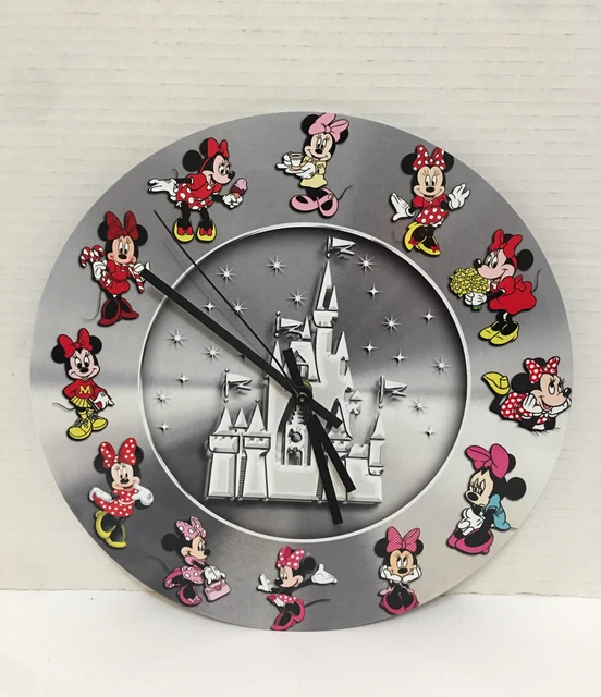 DISNEY MINNIE MOUSE Wall Clock 12 Faces Of Minnie $22.00 - PicClick