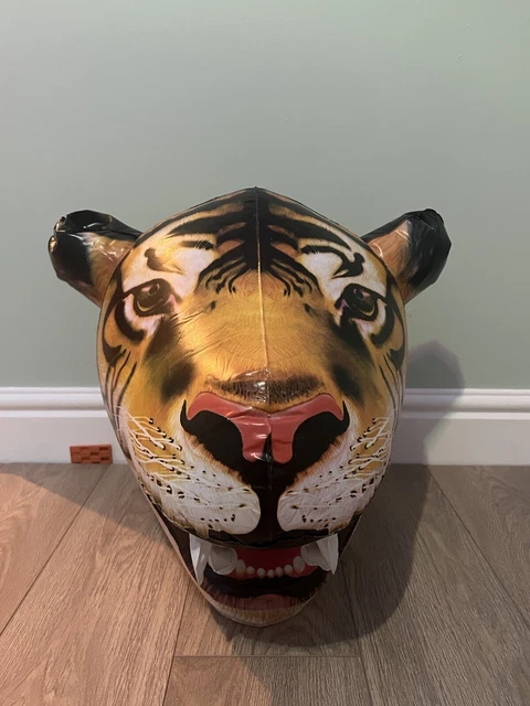 Aufblasbarer Tigerkopf Wand hängende Jagdtrophäe Retro Kitsch Wohnkultur Tier