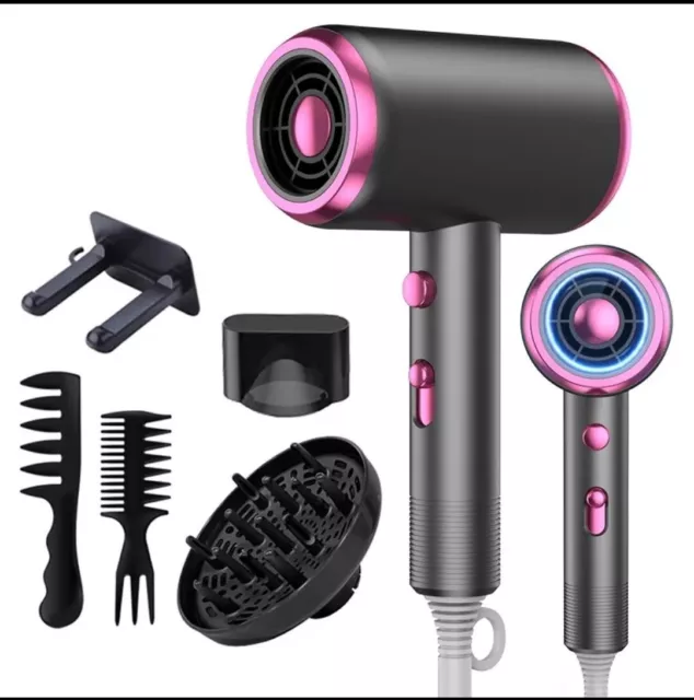 Professional Hair Dryer 2000W Fast Drying Ionic Hairdryer with Diffuser Hairdrye