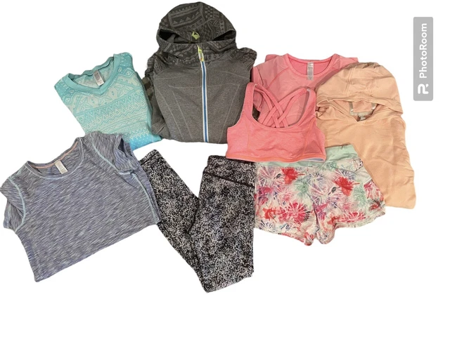 ATHLETA GIRL IVIVVA | HUGE Lot Of 8 Active Leggings Sweatshirts Size 12 14
