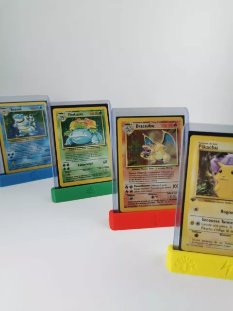 Support/présentoir/socle/stand PCA/Toploader Carte Pokémon / 4 pièces