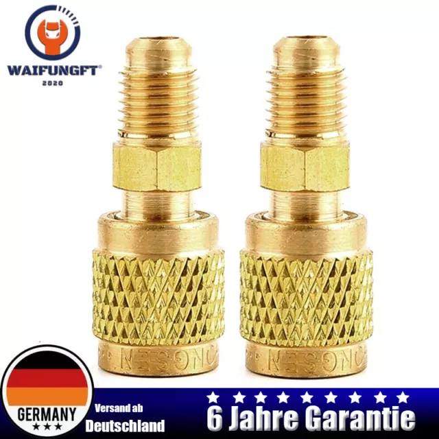 2X R22 R134A auf R32 R410A Klimaanlage Schlauch Messing Adapter Für R410 R32 R22