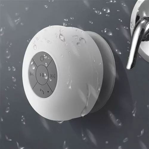 Enceinte Étanche Mini Haut Parleur de Douche sans Fil Intempo LED Multicolores 3