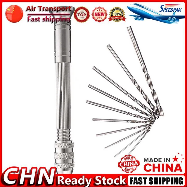 Micro Hand Drill Woodworking Drilling Tools Manual Twist Drill Bit Kit (B) Fr