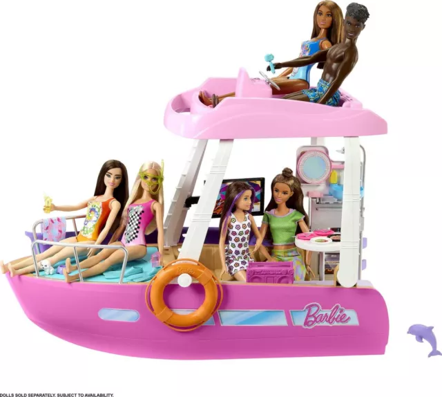 Barbie Dream Boat Playset with 20+ Accessories Including Dolphin, Pool and Slide