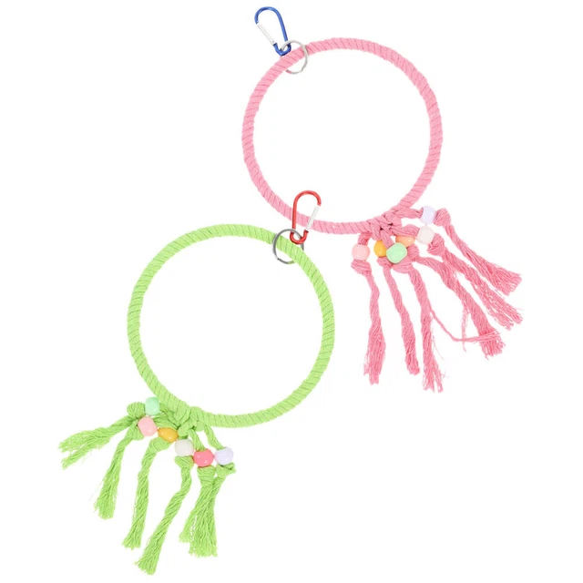 2 piezas perca de pájaro colgante - loro - juguete - accesorios de jaula de pájaro para periquitos