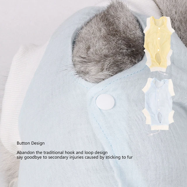 (L) Tuta benda recupero gatto micro elasticizzato nastro prevenzione delle leccature design