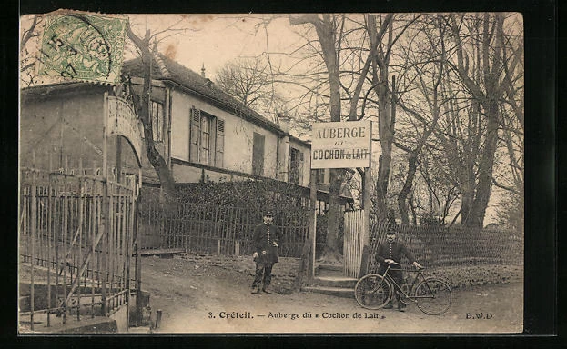 CPA Creteil, Auberge du Cochon de Lait 1907