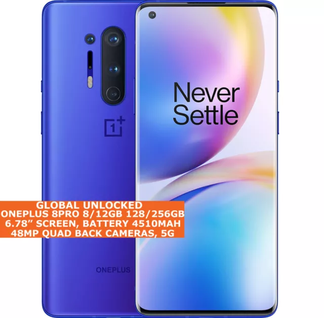 OnePlus 8 Pro 5G 8/12gb 128/256gb Octa-Core 6.78 " Digitales NFC Android 10 LTE