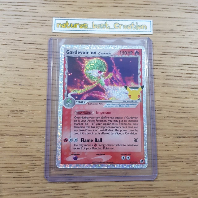 NEUWERTIG Gardevoir EX 93/101 Holo/Glänzende Pokémonkarte, 25. Feierlichkeiten
