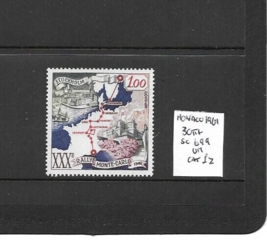 Monaco 1961 Monte Carlo Rally issue MNH