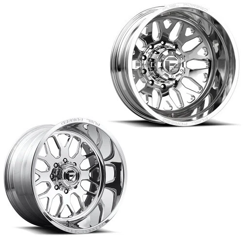 24X12 FUEL FORGED FF19D FORD/DODGE DUALLY SUPER SINGLE Wheels 10 Lug ...