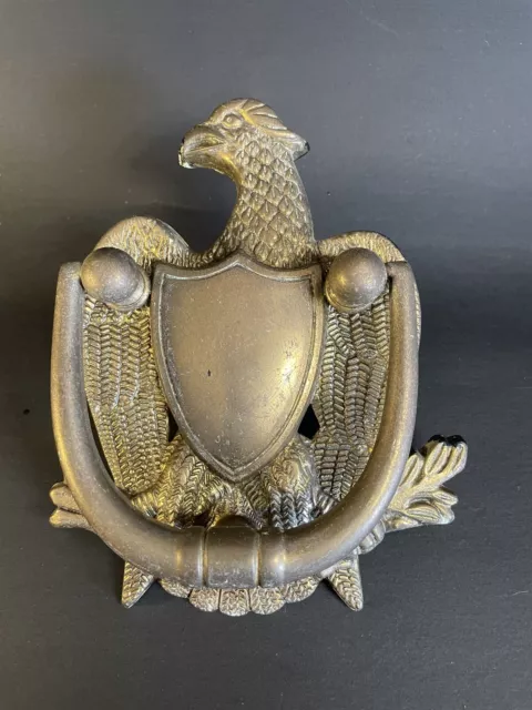 Brass American Eagle Door Knocker 6” Long  -some Paint On It