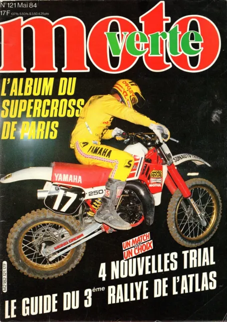 revue MAGAZINE MOTO VERTE 1984 N°121 250 YAMAHA SUPERCROSS DE PARIS