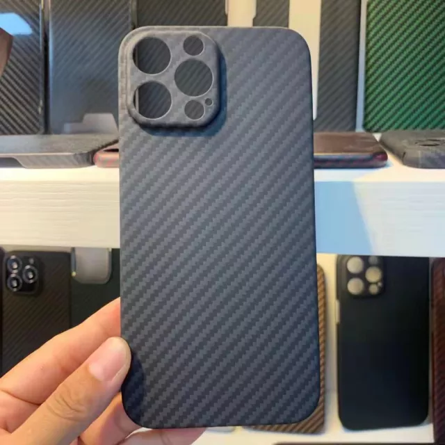 100% Carbonfaser Case Extrem Dünn Schutzhülle Cover f iPhone 11 12 13 14 Pro Max