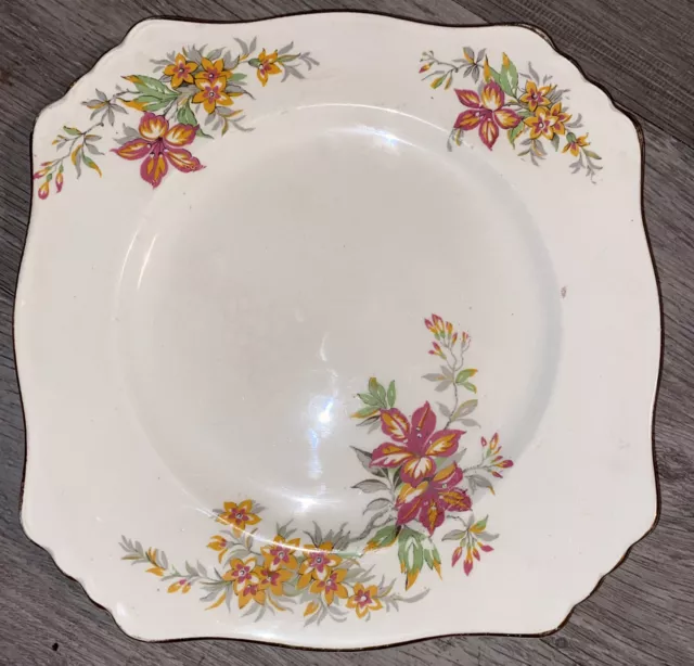 Royal Winton Grimwades Landscape Square Luncheon Plate 8-3/4" Ceramic Porcelain
