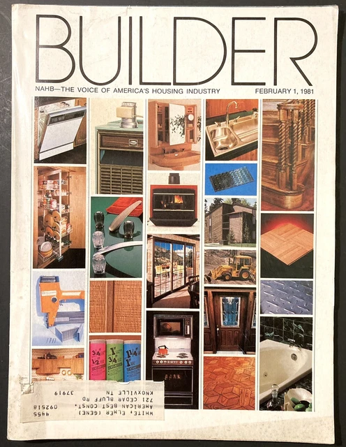 VINTAGE 1981 BUILDER NAHB Magazine House Plan Basic Plans For 1st Time ...