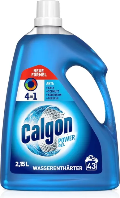 Calgon 4-in-1 Power Gel Wirksam gegen Kalk Schmutz Gerüche Waschmaschine 2,15 L