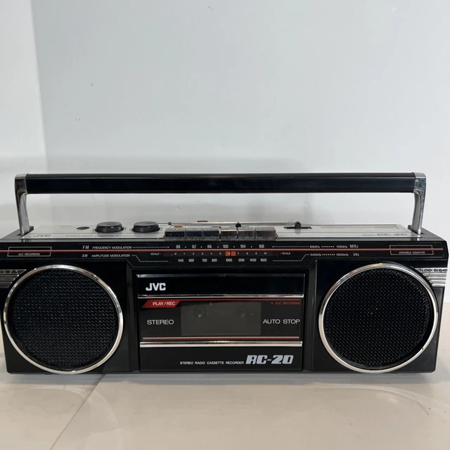 JVC RC-670 JW Stereo Radio Cassette Player Recorder Portable Boombox VTG WORKS e